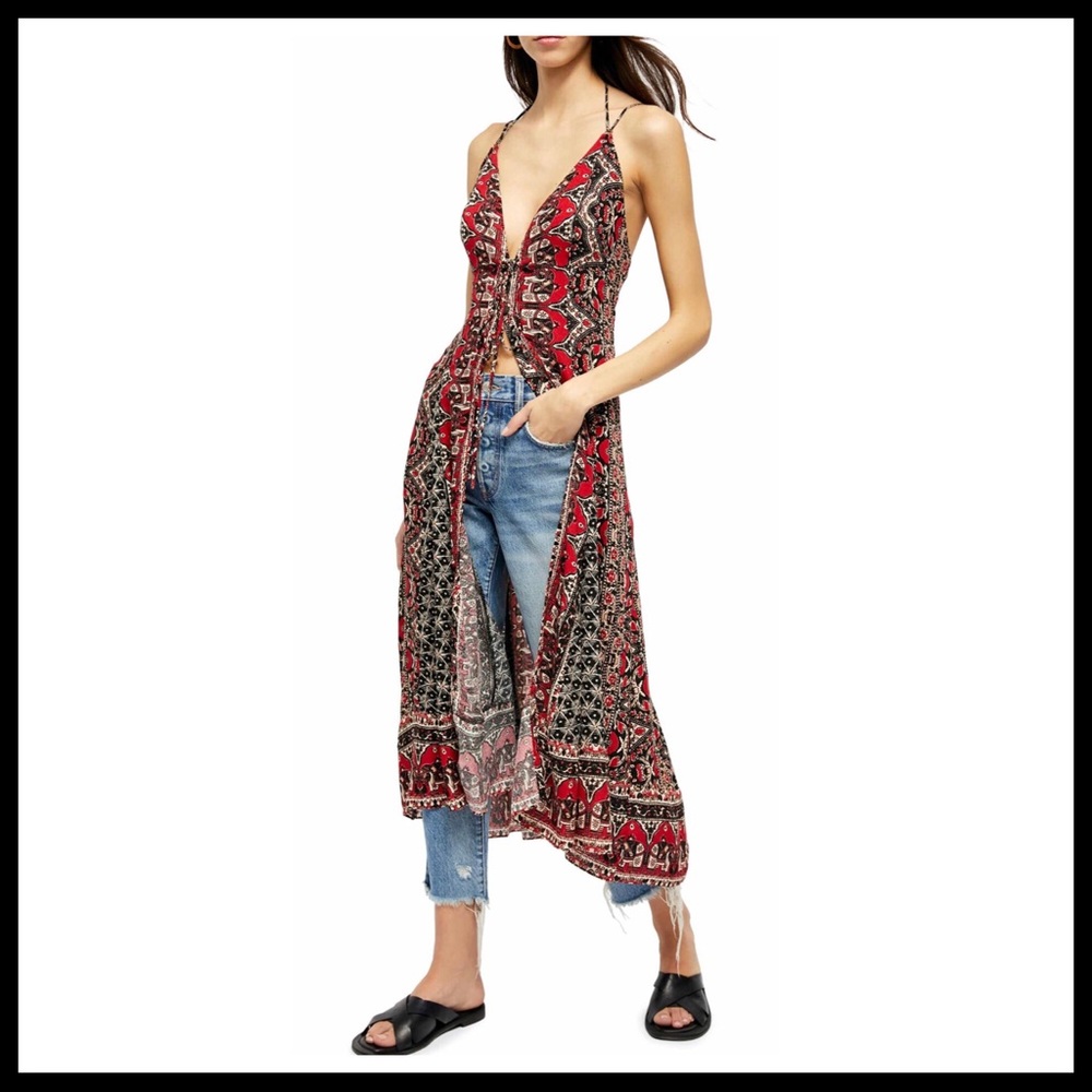 FREE PEOPLE BOHO MAXI MIDI TANK SLIP DRESS A2C - Picture 9 of 16